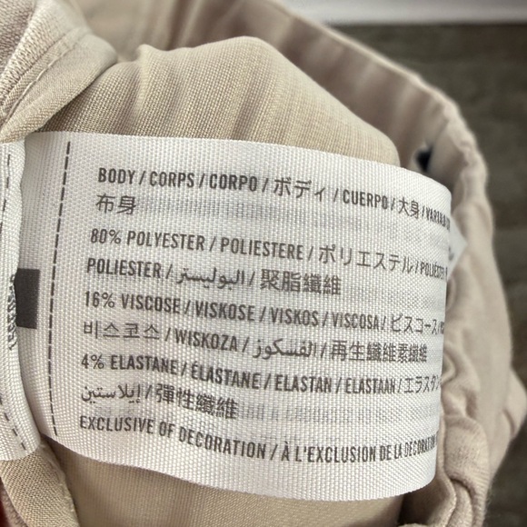 Abercrombie & Fitch Sloane Tailored Wide Leg Pant in Light Taupe Size 2 or 26 - Picture 10 of 11